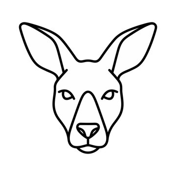 Kangaroo head outline