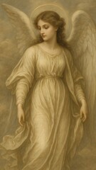 Fototapeta premium Ethereal angelic figure art