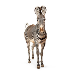 Naklejka premium Grevy's zebra standing with distinctive stripes