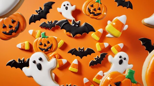 Zooming in on Halloween themed cookies