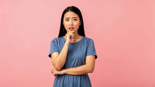 Woman with questioning expression