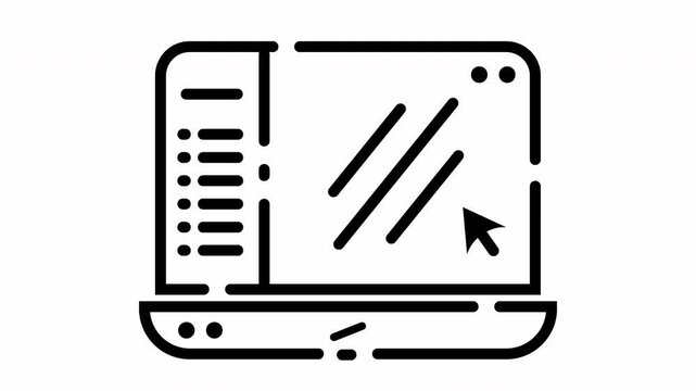 Graphical User Interface From Laptop Computer Video Animation