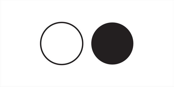 circel line with outlines and fill colors, fields for logos or symbols, math teaching pictures.