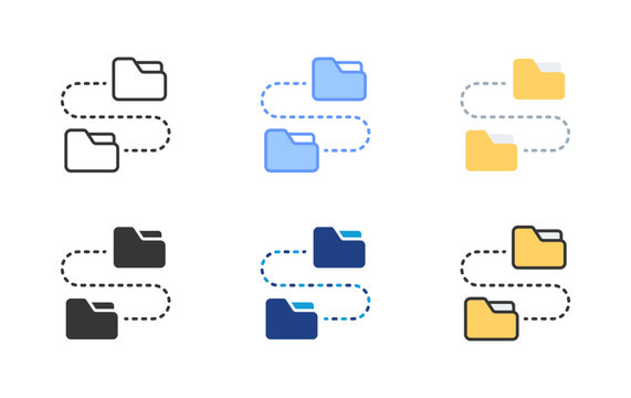 Data Connection Icon Set Multiple Style Collection