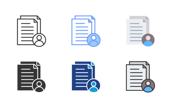 File Ownership Icon Set Multiple Style Collection