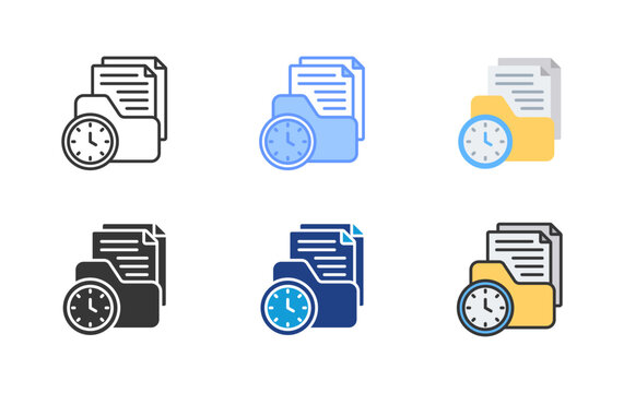 Temporary File Icon Set Multiple Style Collection