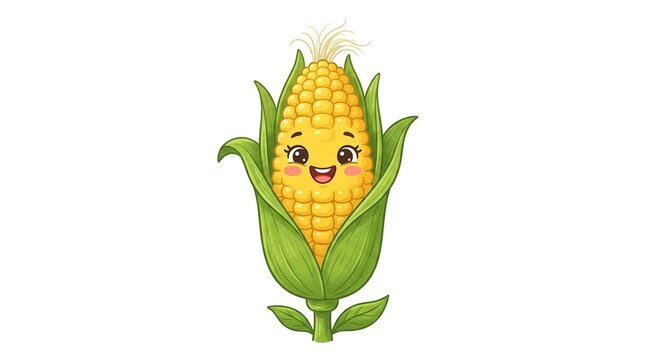 corn on a white background