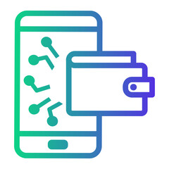 Obraz premium digital Line Gradient Icon