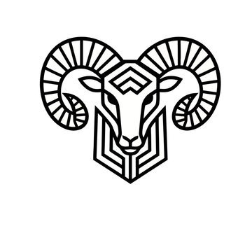 Ram head geometric logo