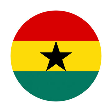 PNG Ghana flag circular icon illustration on transparent background