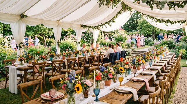 Diverse Wedding Ceremony and Reception Venue Setups with Luxury Floral Decor