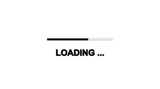 Indicator progress bar animasi video 4K. Skala loading. Animasi video. Loop loading video. Bar loading.