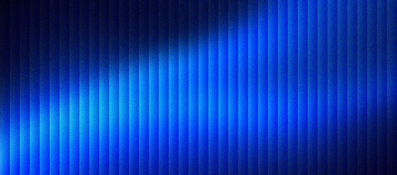Abstract blue background with vertical stripes and glowing light effects. Modern cobalt texture with linear patterns for technology banners. Dark navy gradient backdrop with neon stripe design.