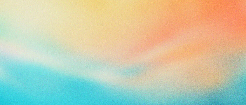 Vibrant abstract gradient background with soft orange and blue tones. Colorful blurred texture for creative design projects. Dreamy ethereal light leak wallpaper for web and social media use.