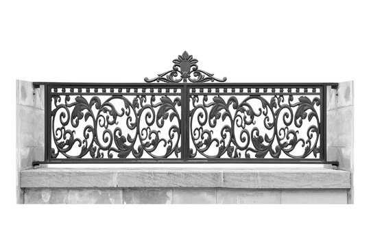 Beautiful decorative wrought-iron style riling with an elegant scrollwork design and classic finish.Balcony ,porch, terrace,staircase,or decorative fence project.