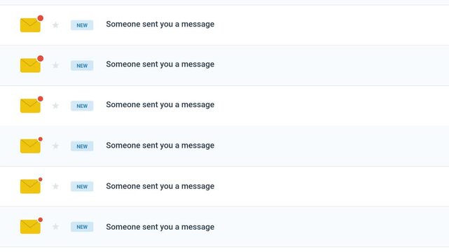 Animated Unread Messages Notification List on Digital Interface