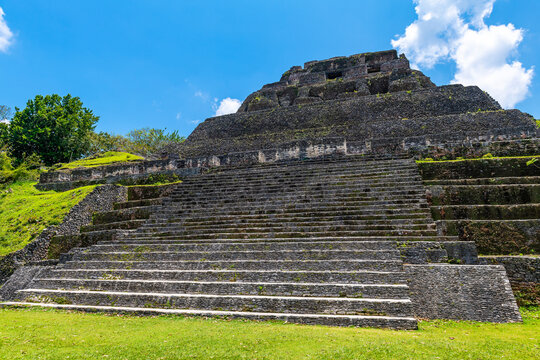 Mayan pyramid of El Castillo, Xunantunich, Belize.