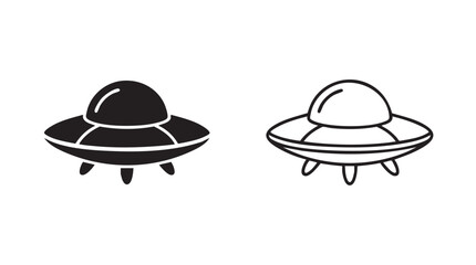 alien flying saucer vector icon set featuring graphic © Shamsul