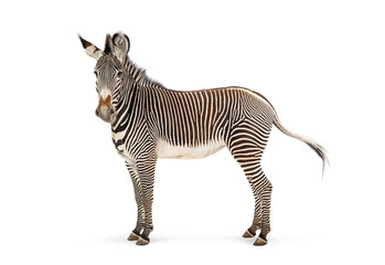 Naklejka premium Grevy's zebra standing with distinctive stripes