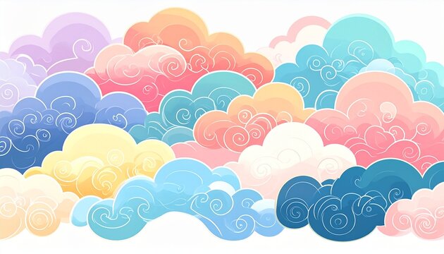 seamless background with clouds