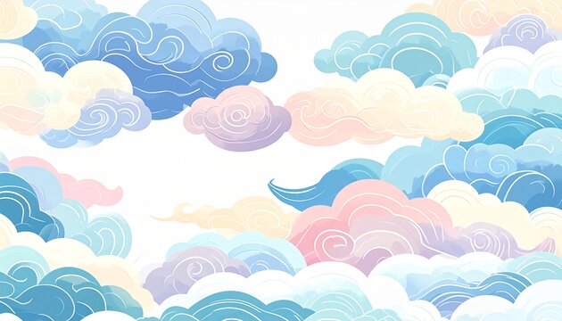 seamless background with clouds