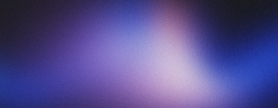Abstract purple gradient background with soft blue light leaks. Ethereal violet texture with grainy film aesthetic. Dreamy neon glow backdrop for modern web design and cinematic presentation.