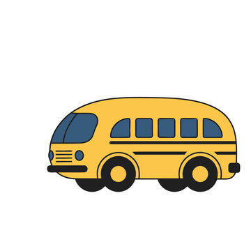 Yellow school bus illustration