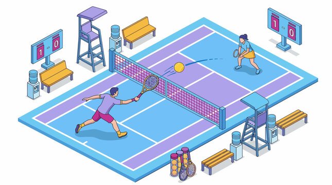 Tennis Match Court Player Sport Game Play Ball Net Win Set Tournament Pro Action Athletes