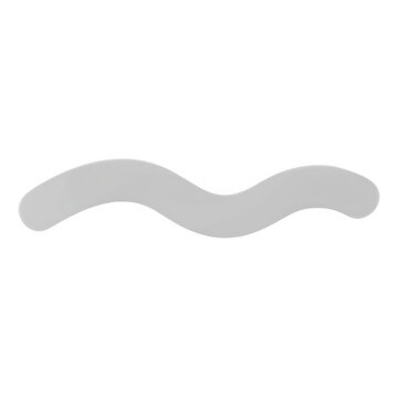 Forma de onda gris minimalista aislada sobre un fondo blanco puro, elemento gr&aacute;fico vectorial simple con bordes redondeados y estilo plano para dise&ntilde;o creativo, presentaciones y proyectos digitales.
