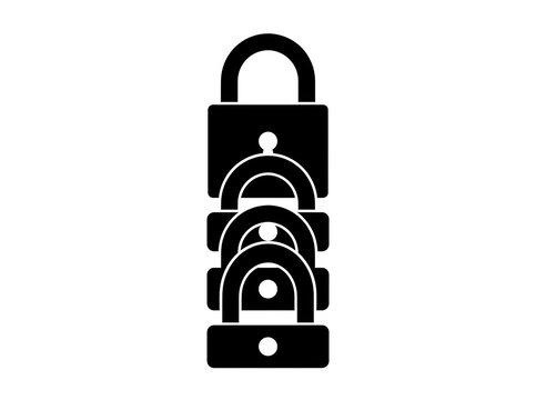 Icono de candado negro minimalista sobre fondo blanco, s&iacute;mbolo de seguridad digital, privacidad, protecci&oacute;n de datos, cifrado y acceso restringido para dise&ntilde;o gr&aacute;fico, interfaz de usuario y web.