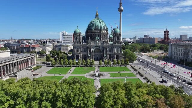 Berliner Dom In Berlin In Germany. Old City Landscape. Downtown District. Medieval Buildings. Berliner Dom In Berlin In Germany. Vacations Travel. Beautiful Skyline. Central Europe City.