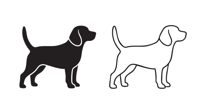 beagle dog vector art, illustration, icon design