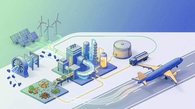 Sustainable Aviation Fuel Life Cycle Infographic