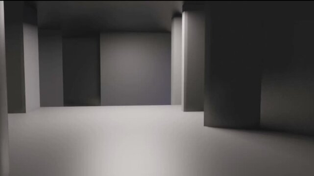 Empty Industrial Building Interior with Liminal Atmosphere