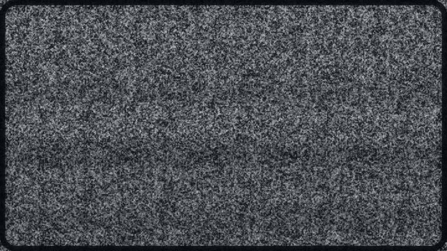 Old television static screen noise effect, analog TV interference, no signal error, retro broadcast disruption