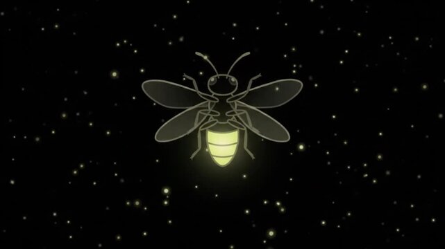 Glowing Firefly Natural Micro-Motion Animated Vector Icon