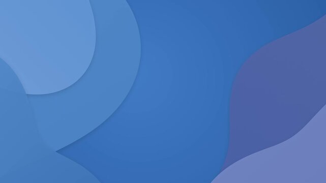Abstract blue background with smooth fluid paper cut layers on the sides. This seamless corporate motion graphic loop is perfect for modern business and tech video designs.