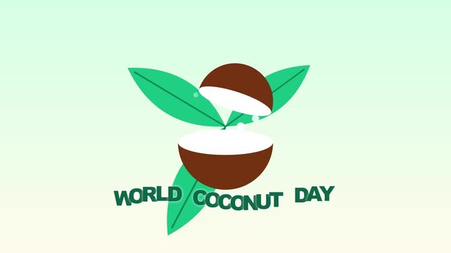 Coconut Fruit Illustration for World Coconut Day Celebration Concept