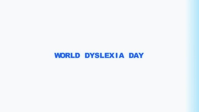 Dyslexia Awareness Motion Graphic with Letters Forming Text