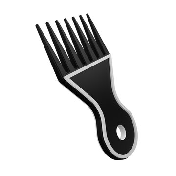 Hair Pick 3D Illustrations