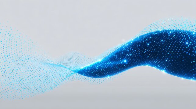 Abstract blue technology wave design with overlapping lines, digital network connections, dot pattern background, futuristic communication concept, data connectivity, modern innovation, high speed int
