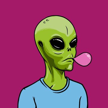 green alien monster