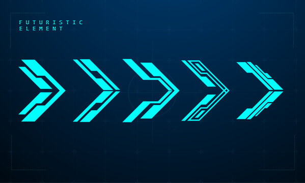 Futuristic blue arrow or pointer