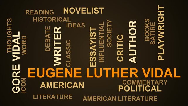 Eugene Luther Vidal Word Cloud