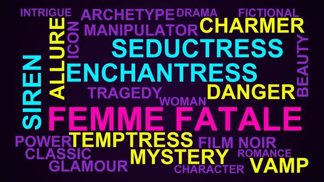 Femme Fatale Word Cloud