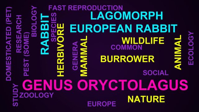 Genus Oryctolagus Word Cloud