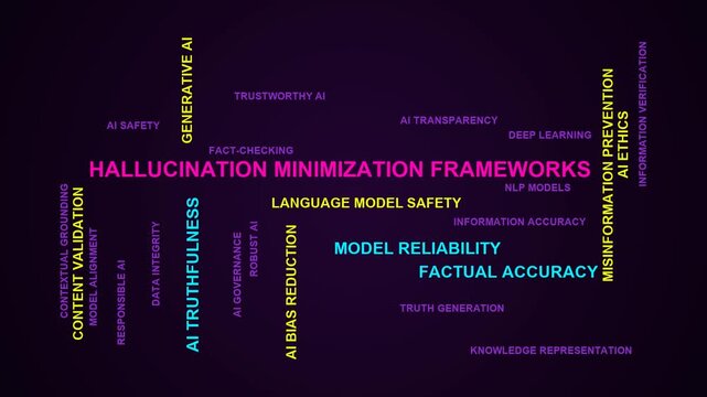 Hallucination Minimization Frameworks Word Cloud