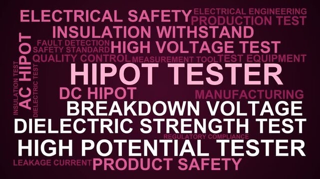 Hipot Tester Word Cloud