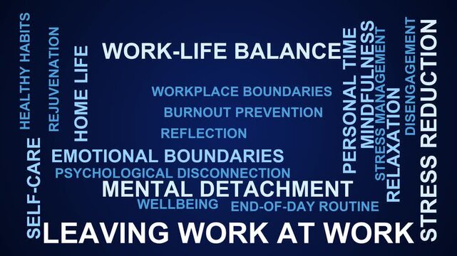 Leaving Work At Work Word Cloud