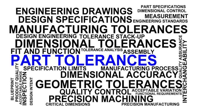 Part Tolerances Word Cloud